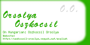 orsolya oszkocsil business card